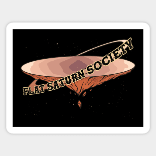 Funny Space Astronomy FLAT SATURN SOCIETY Sticker